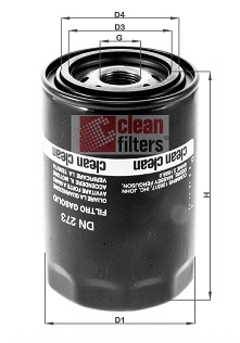 DN 273 CLEAN FILTERS Топливный фильтр (фото 1)