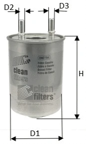 DN2704 CLEAN FILTERS Топливный фильтр (фото 1)