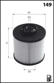 ELG5496 MECAFILTER Топливный фильтр (фото 1)