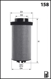 ELG5517 MECAFILTER Топливный фильтр (фото 1)