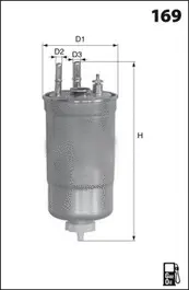 ELG5710 MECAFILTER Топливный фильтр (фото 1)