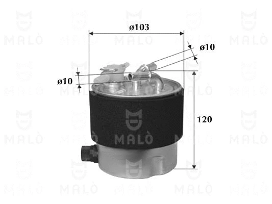 1520002 MALO Топливный фильтр (фото 1)
