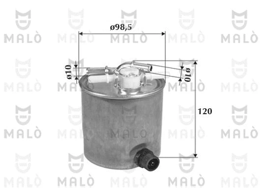 1520048 MALO Топливный фильтр (фото 1)
