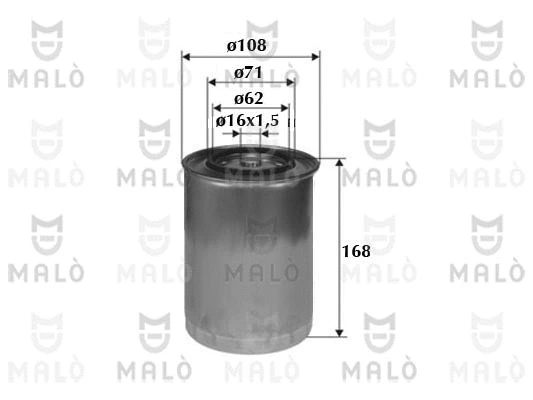 1520101 MALO Топливный фильтр (фото 1)
