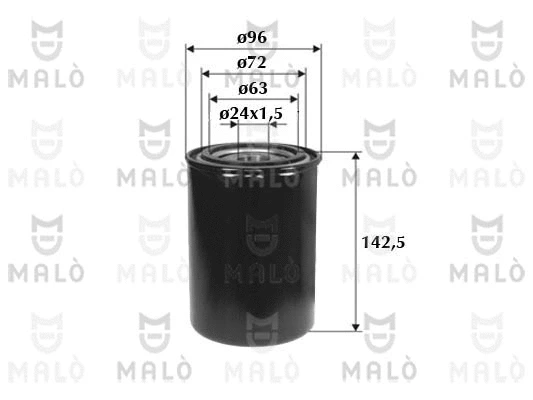 1520103 MALO Топливный фильтр (фото 1)