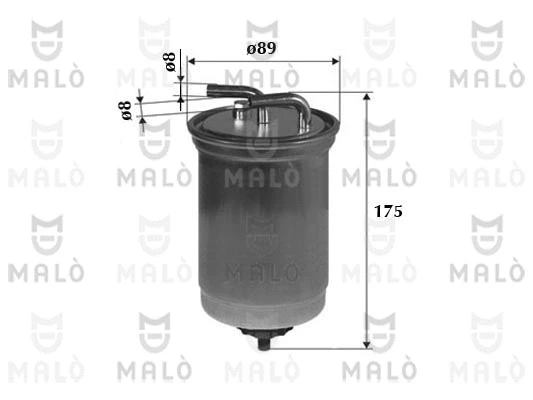 1520107 MALO Топливный фильтр (фото 1)