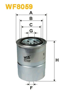 WF8059 WIX Топливный фильтр (фото 1)