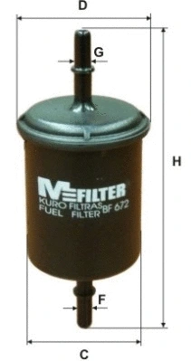 BF 672 MFILTER Топливный фильтр (фото 1)