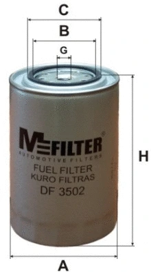 DF 3502 MFILTER Топливный фильтр (фото 1)