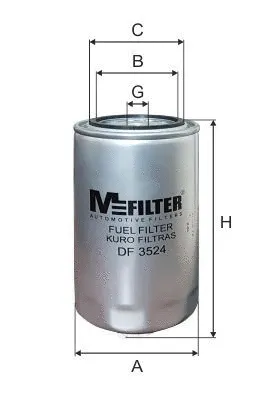 DF 3524 MFILTER Топливный фильтр (фото 1)