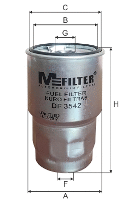 DF 3542 MFILTER Топливный фильтр (фото 1)