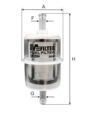 DF 3584 MFILTER Топливный фильтр (фото 1)