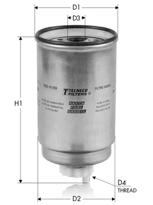 GS0296 TECNECO FILTERS Топливный фильтр (фото 1)