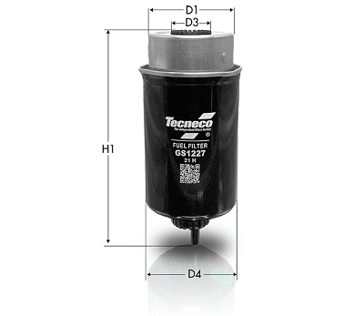 GS1227 TECNECO FILTERS Топливный фильтр (фото 1)