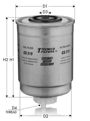 GS319 TECNECO FILTERS Топливный фильтр (фото 1)