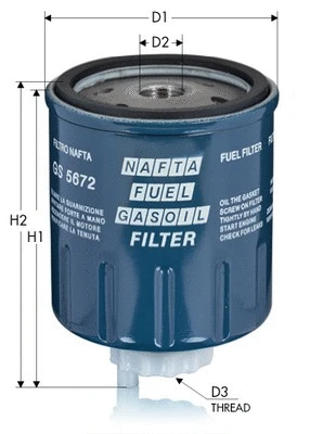 GS5672 TECNECO FILTERS Топливный фильтр (фото 1)