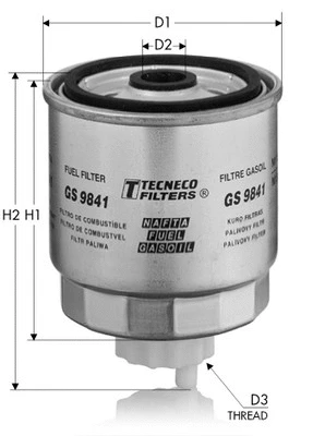 GS9841 TECNECO FILTERS Топливный фильтр (фото 1)