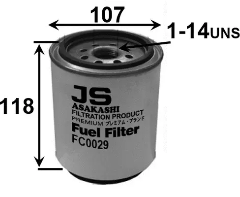 FC0029S30 JS ASAKASHI Топливный фильтр (фото 1)