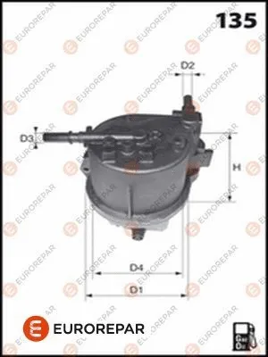 E148123 EUROREPAR Топливный фильтр (фото 1)