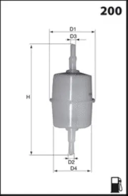 E009 MISFAT Топливный фильтр (фото 1)