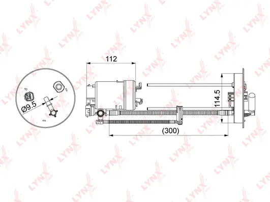 LF-1069M LYNXAUTO Топливный фильтр (фото 1)