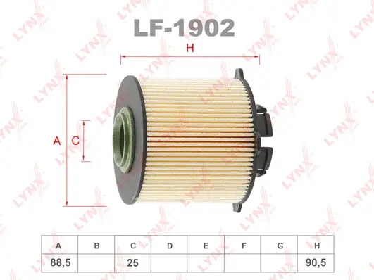 LF-1902 LYNXAUTO Топливный фильтр (фото 2)
