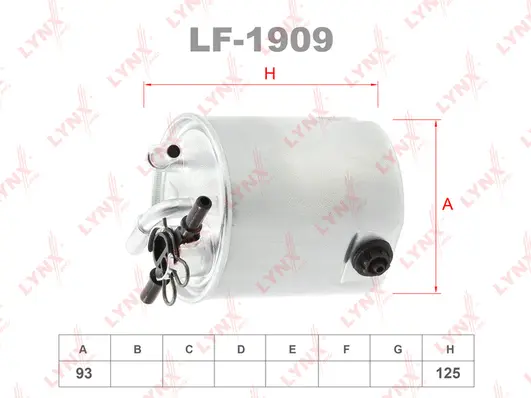 LF-1909 LYNXAUTO Топливный фильтр (фото 2)