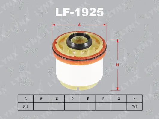 LF-1925 LYNXAUTO Топливный фильтр (фото 2)