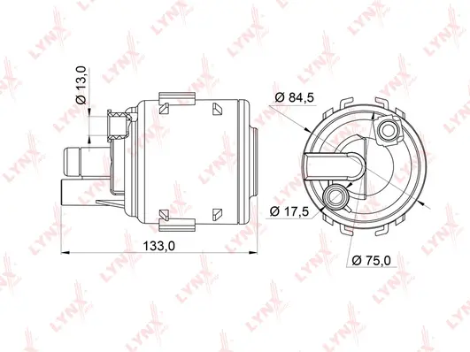 LF-245M LYNXAUTO Топливный фильтр (фото 1)