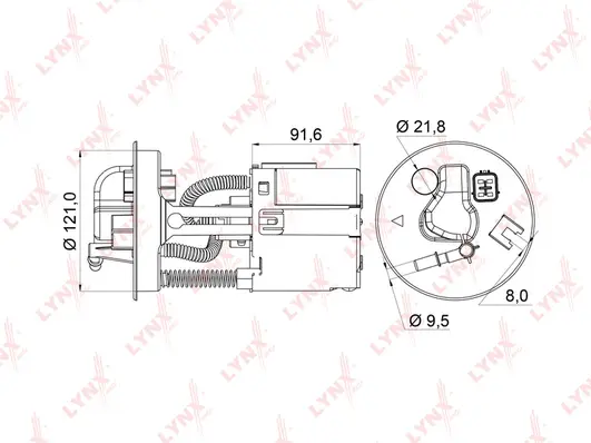 LF-966M LYNXAUTO Топливный фильтр (фото 1)