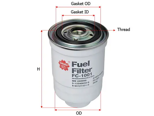 FC-1001 SAKURA Топливный фильтр (фото 1)