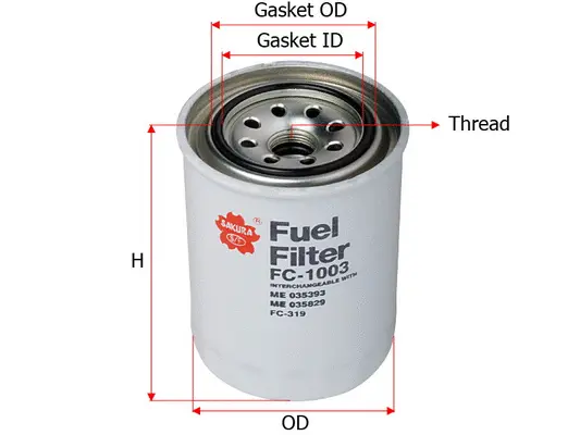 FC-1003 SAKURA Топливный фильтр (фото 1)