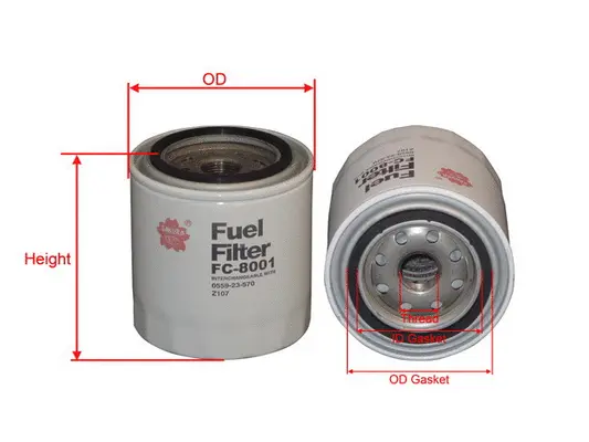 FC-8001 SAKURA Топливный фильтр (фото 1)