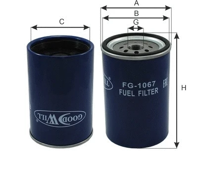 FG 1067 GOODWILL Топливный фильтр (фото 2)