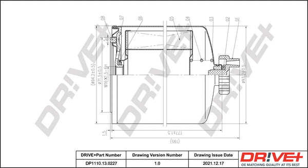 DP1110.13.0227 Dr!ve+ Топливный фильтр (фото 1)