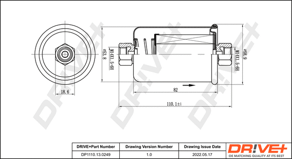 DP1110.13.0249 Dr!ve+ Топливный фильтр (фото 1)