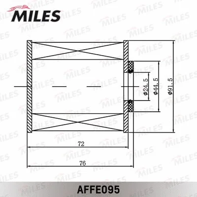 AFFE095 MILES Топливный фильтр (фото 2)