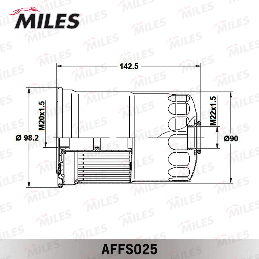 AFFS025 MILES Топливный фильтр (фото 2)