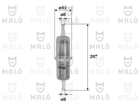 1520070 MALO Топливный фильтр (фото 1)