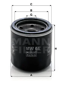 MW 64 MANN Масляный фильтр (фото 1)