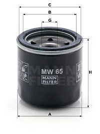 MW 65 MANN Масляный фильтр (фото 1)