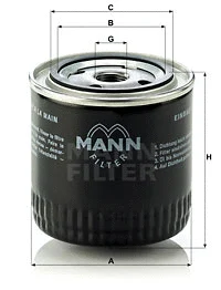 W 920/17 MANN Масляный фильтр (фото 1)