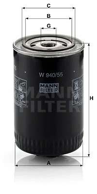 W 940/55 MANN Масляный фильтр (фото 1)