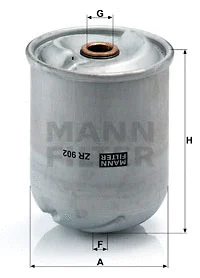 ZR 902 x MANN Масляный фильтр (фото 1)