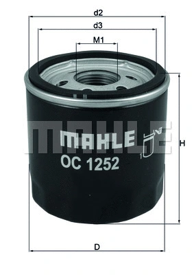 OC 1252 KNECHT/MAHLE Масляный фильтр (фото 1)