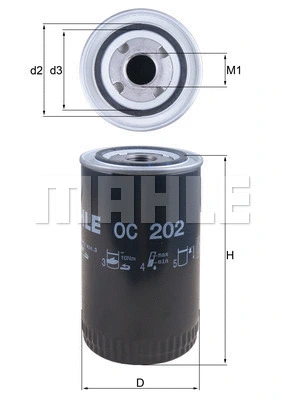 OC 202 KNECHT/MAHLE Масляный фильтр (фото 1)