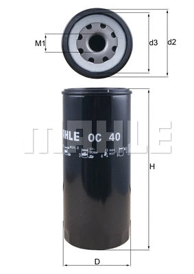 OC 40 KNECHT/MAHLE Масляный фильтр (фото 1)