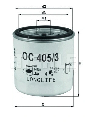 OC 405/3 KNECHT/MAHLE Масляный фильтр (фото 1)