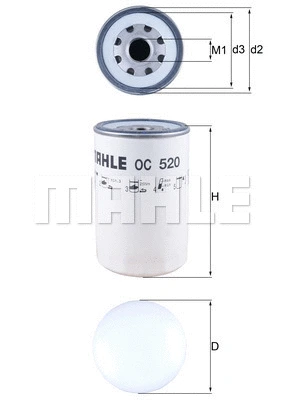 OC 520 KNECHT/MAHLE Масляный фильтр (фото 1)