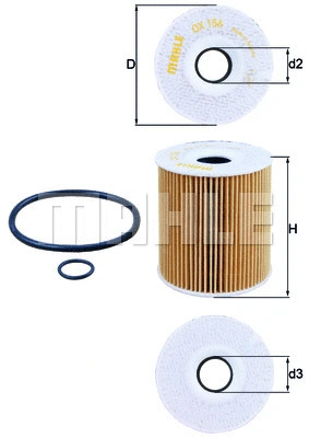 OX 156D1 KNECHT/MAHLE Масляный фильтр (фото 1)